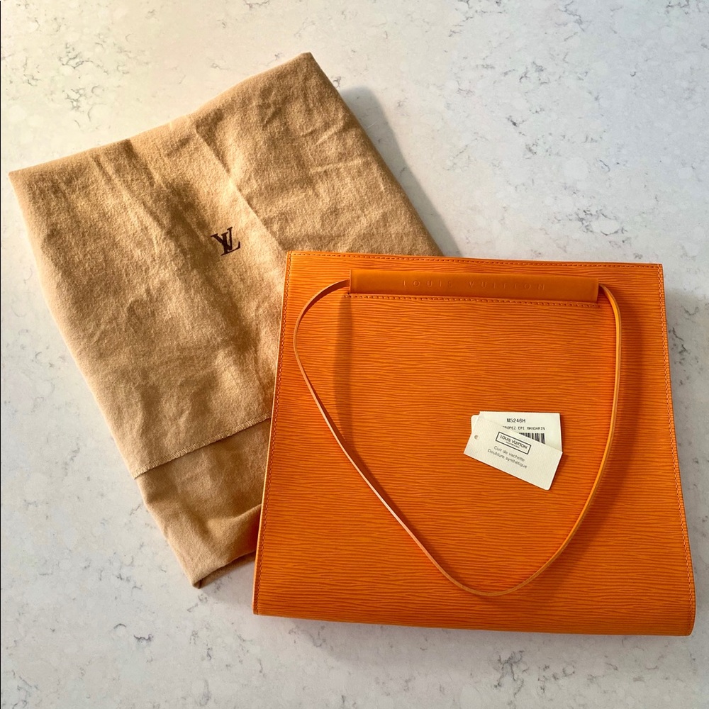 Louis Vuitton Orange Leather Bag